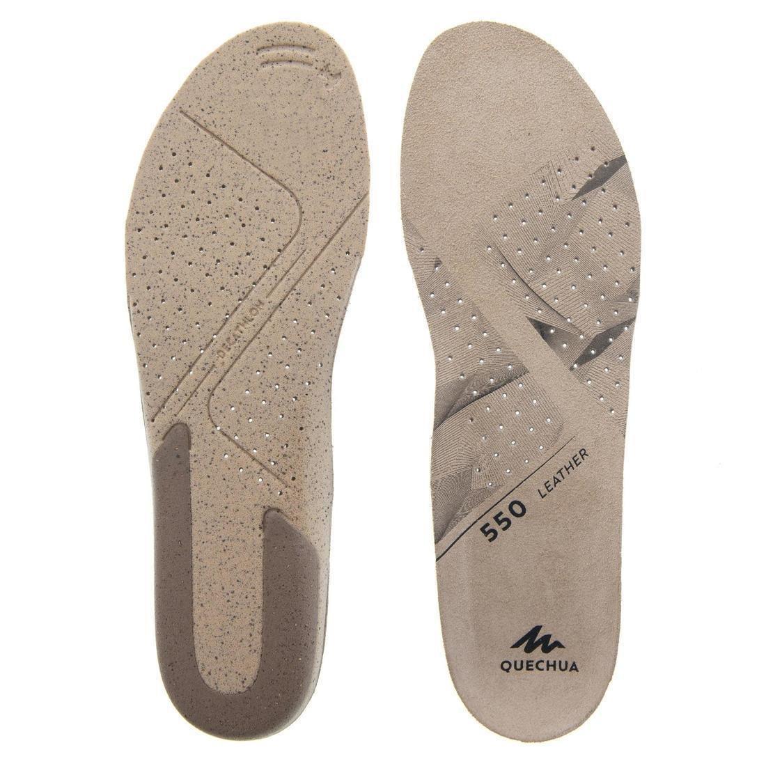 Leather Walking Insoles, Beige, No Color, medium