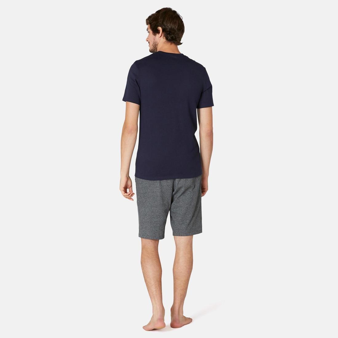 Slim Fit Stretch Cotton Fitness T-Shirt, Grey, , large image number 3
