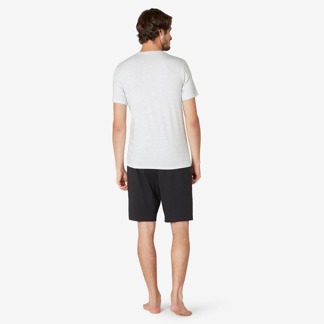 Slim Fit Stretch Cotton Fitness T-Shirt, Grey, , large image number 11