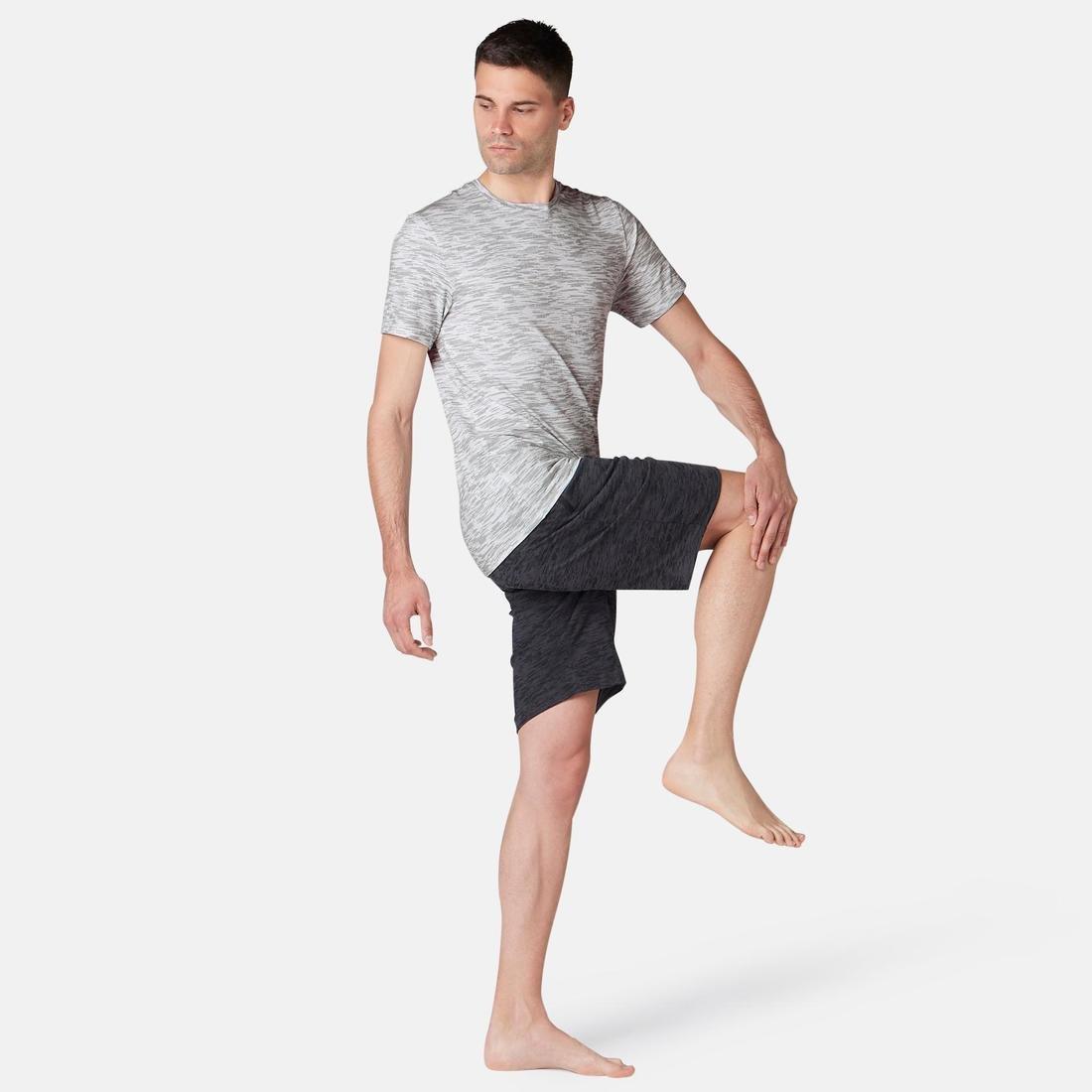 Slim Fit Stretch Cotton Fitness T-Shirt, Grey, , large image number 12