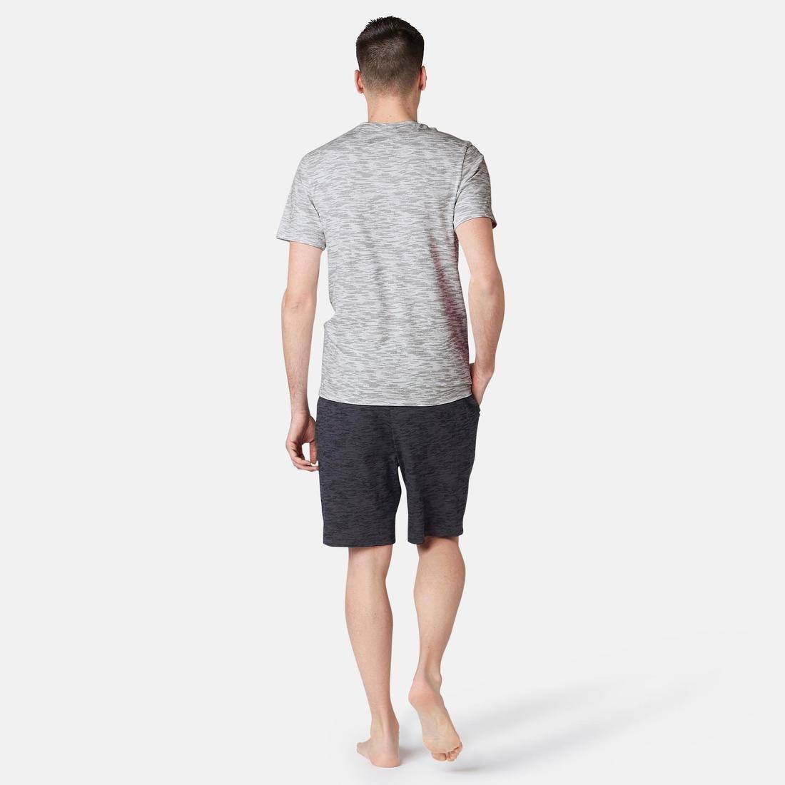 Slim Fit Stretch Cotton Fitness T-Shirt, Grey, , large image number 13
