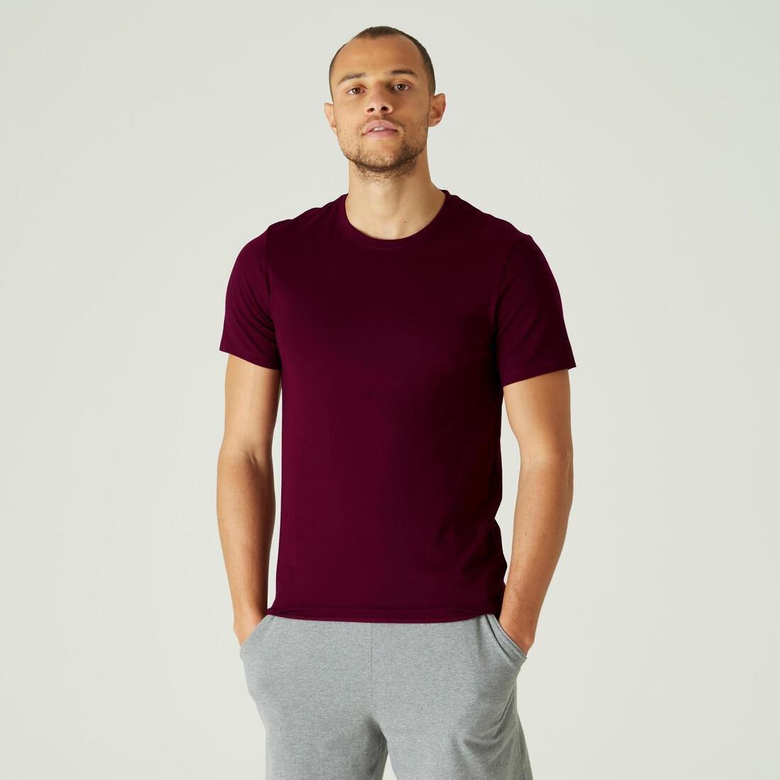 Men Slim-Fit Stretch Cotton Fitness T-Shirt, Asphalt Blue, , large image number 1
