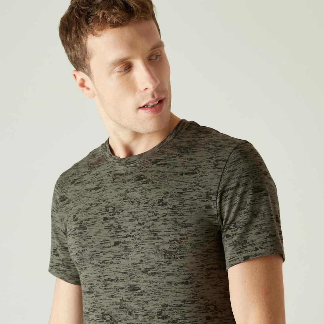 Men Slim-Fit Stretch Cotton Fitness T-Shirt, Asphalt Blue, , large image number 2