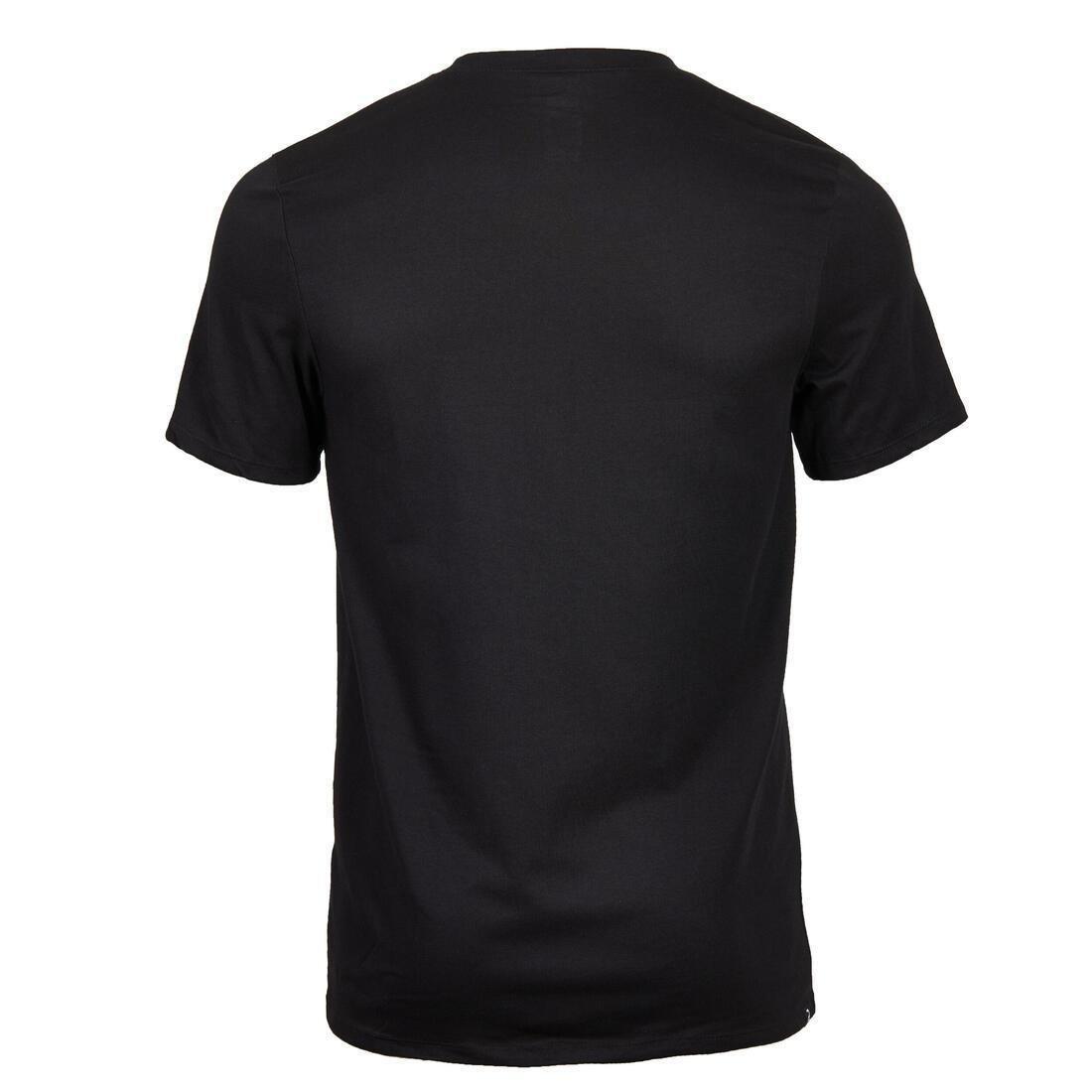 Slim Fit Stretch Cotton Fitness T-Shirt, Black, , large image number 13