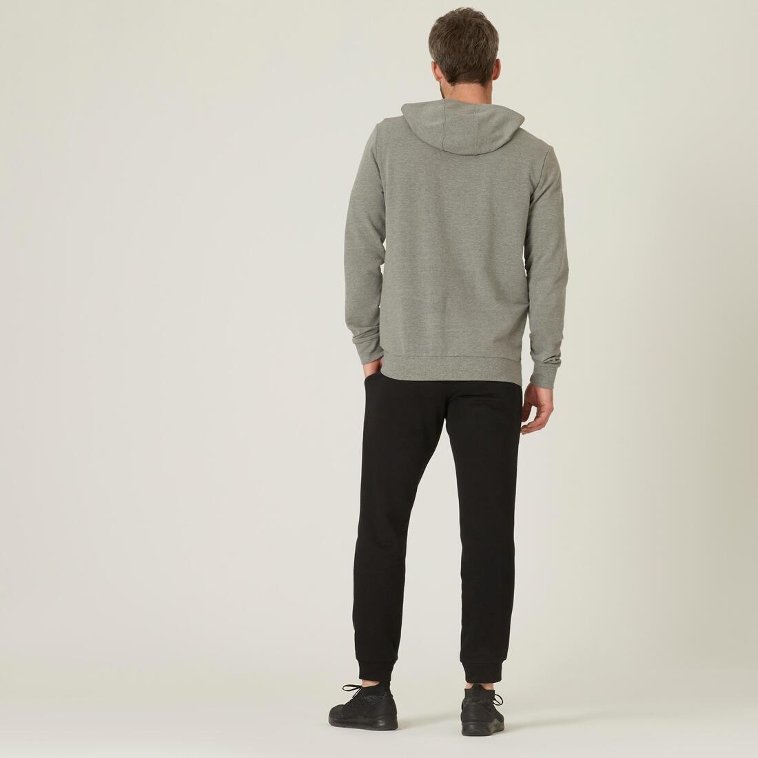 Fitness Fleece Jogging Bottoms, Black, No Color, medium