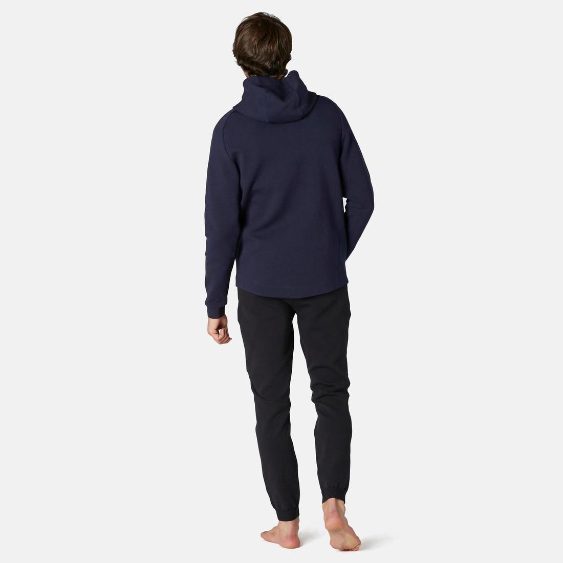 Zippered Fitness Hoodie With Zippered Pockets, Blue, , large image number 1
