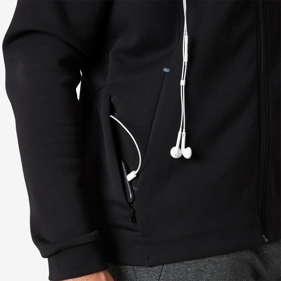 Zippered Fitness Hoodie With Zippered Pockets, Blue, , large image number 11