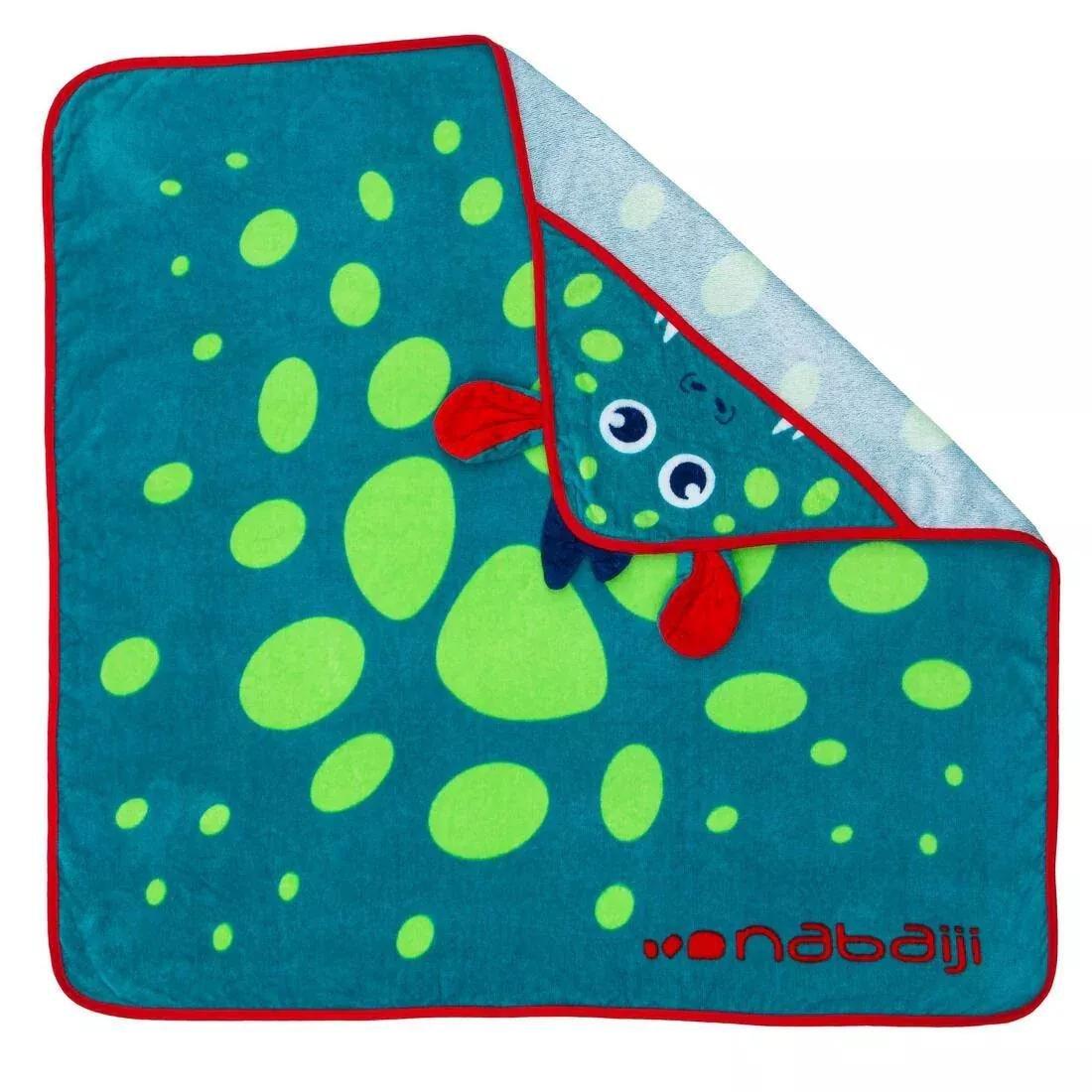 Baby Pool Towel With Hood -  Unicorn Print, No Color, large image number 1
