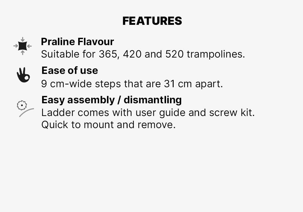3-Step Trampoline Ladder, Black, No Color, large image number 7