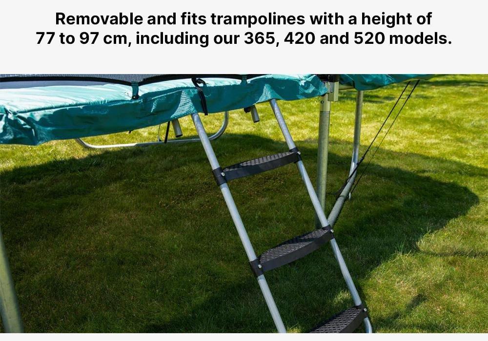 3-Step Trampoline Ladder, Black, No Color, large image number 10