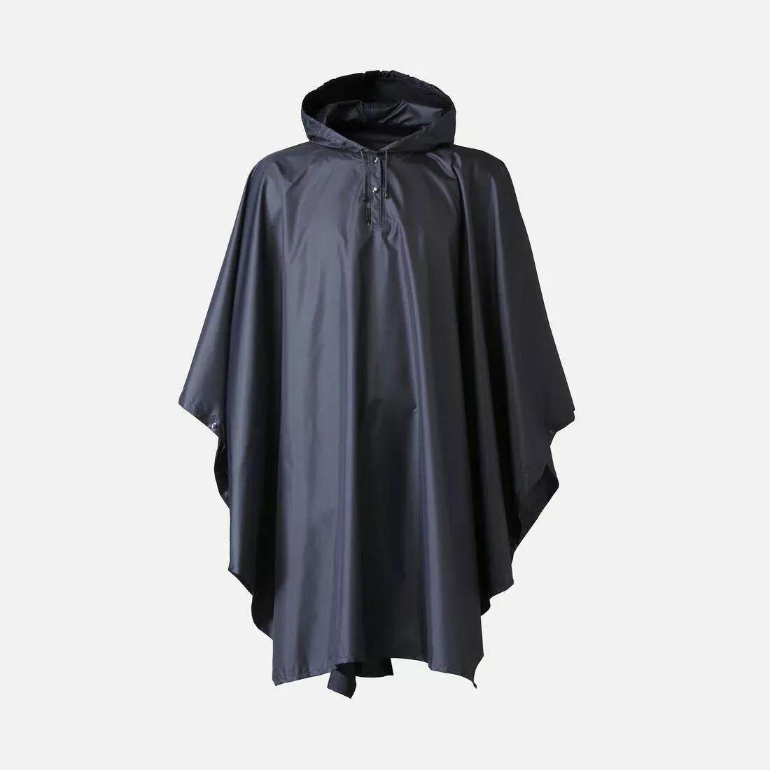 Hiking Rain Poncho - Forclaz Mt 100 - 30 L, Grey, , large image number 0