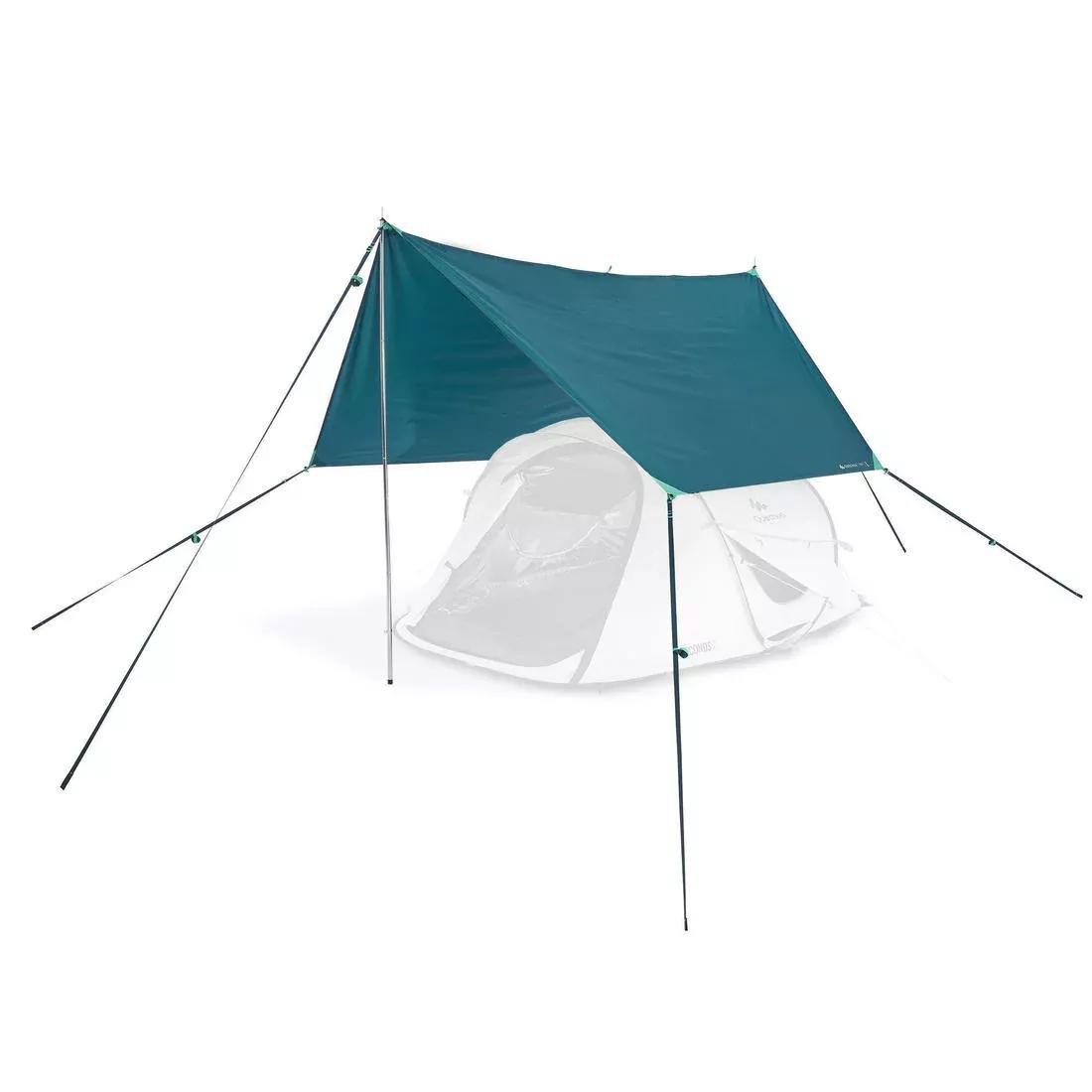 Multifunction Tarp Camping Shelter, Blue, No Color, large image number 0