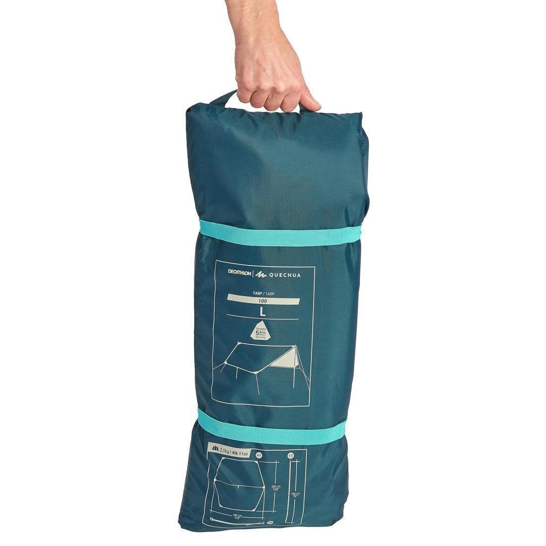 Multifunction Tarp Camping Shelter, Blue, No Color, large image number 2