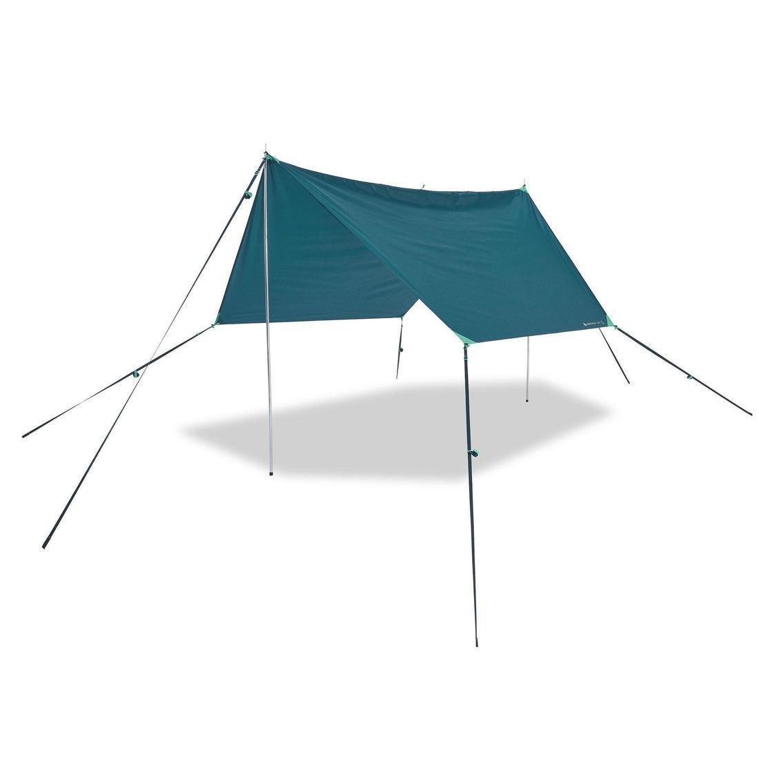 QUECHUA - Multifunction Tarp Camping Shelter, Blue
