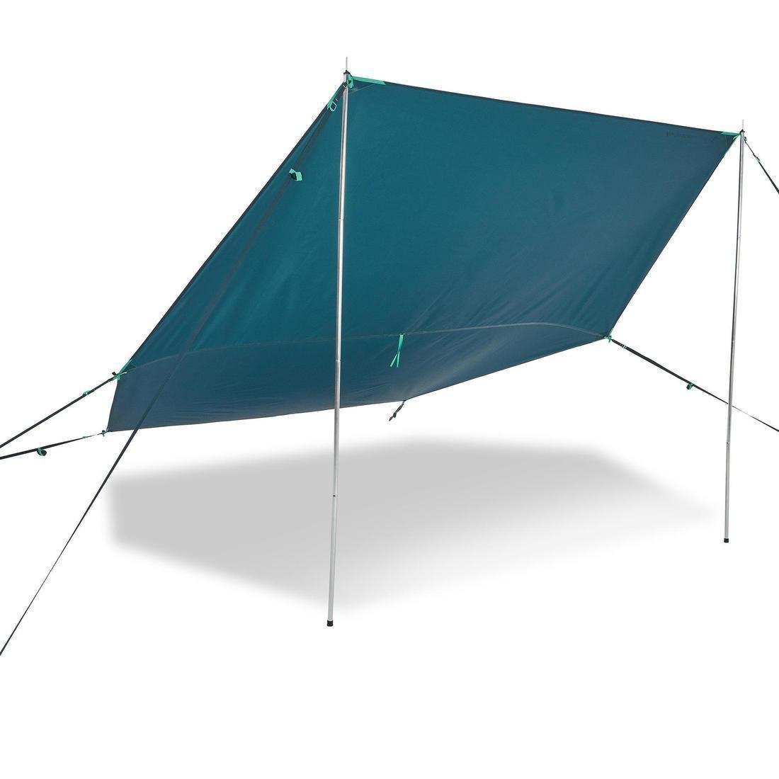 QUECHUA - Multifunction Tarp Camping Shelter, Blue