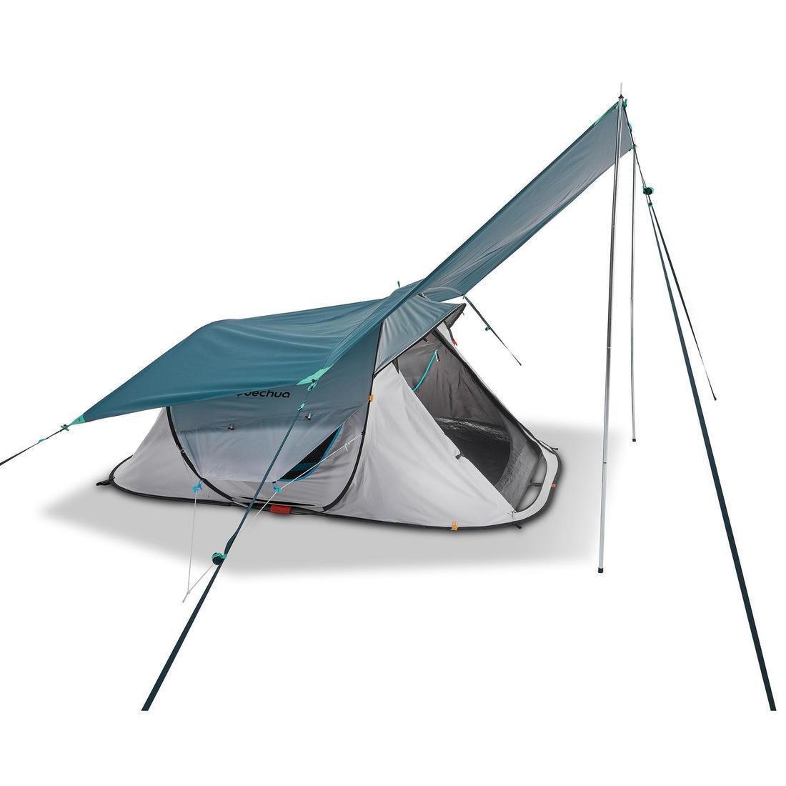 QUECHUA - Multifunction Tarp Camping Shelter, Blue