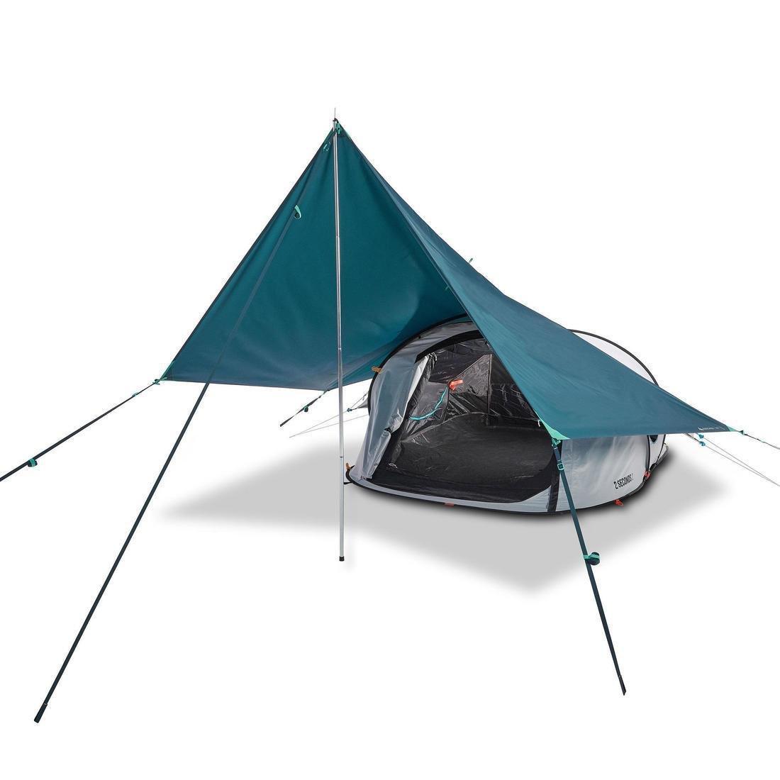 QUECHUA - Multifunction Tarp Camping Shelter, Blue