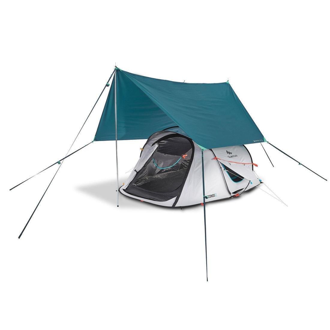 QUECHUA - Multifunction Tarp Camping Shelter, Blue