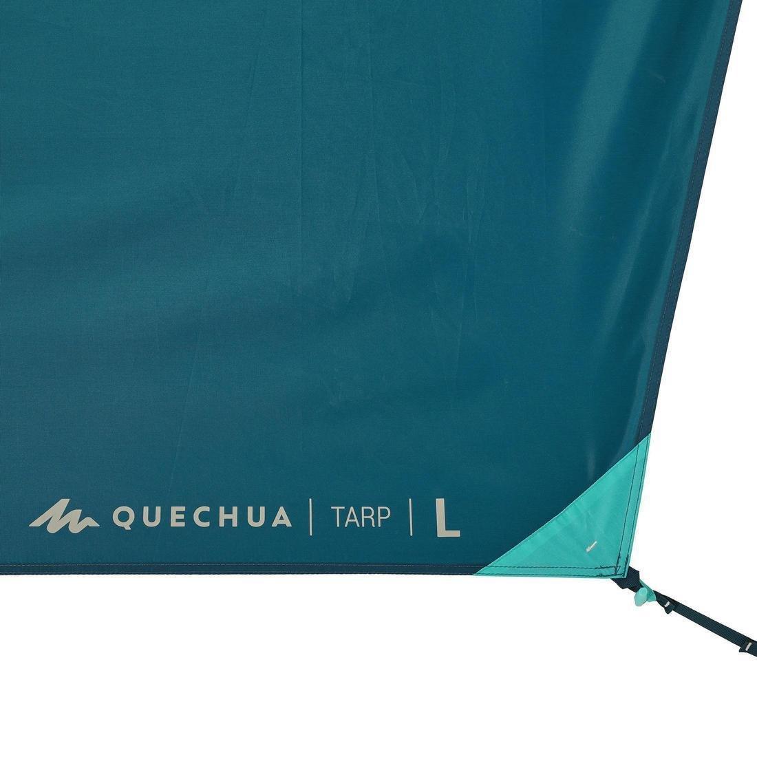 QUECHUA - Multifunction Tarp Camping Shelter, Blue