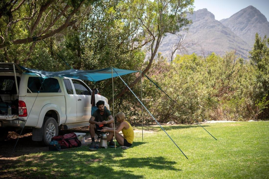 Multifunction Tarp Camping Shelter, Blue, No Color, medium