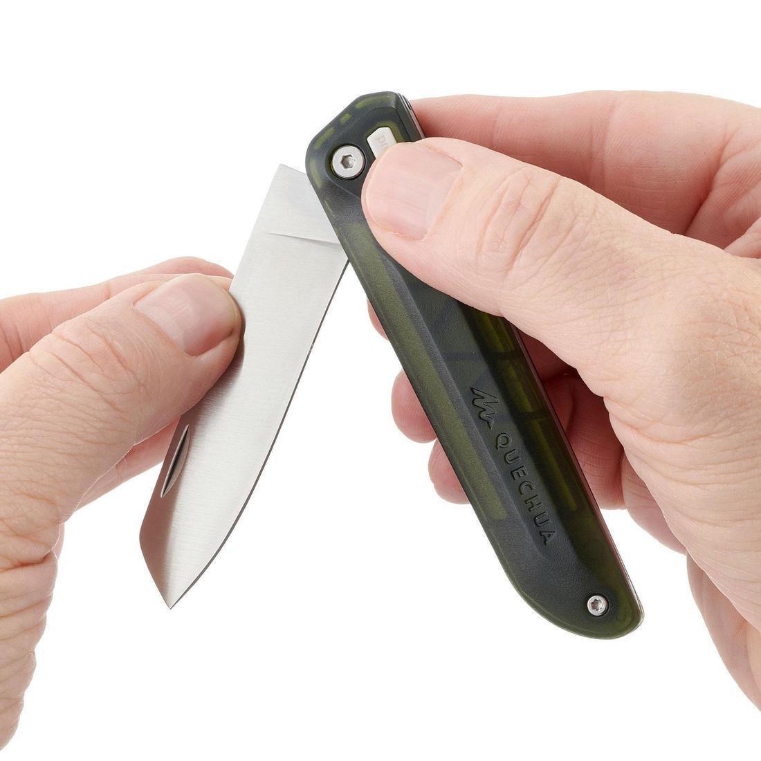 Hiking Knife MH100 with Blade Lock, Sage Green, No Color, large image number 2