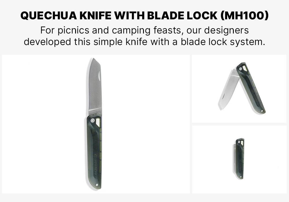 Hiking Knife MH100 with Blade Lock, Sage Green, No Color, large image number 13