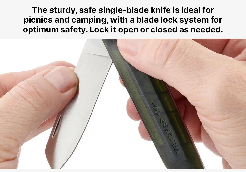 Hiking Knife MH100 with Blade Lock, Sage Green, No Color, large image number 14