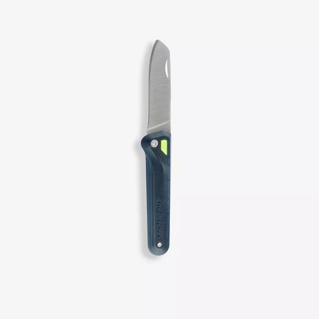 TEAL BLUE Kids' Hiking Knife (Age 7+) MH100 Junior with Blade Lock, No Color, large image number 0