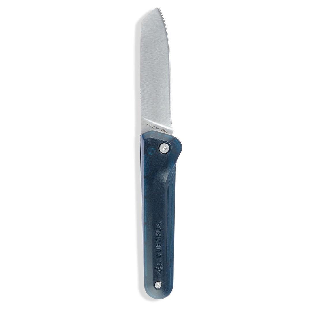TEAL BLUE Kids' Hiking Knife (Age 7+) MH100 Junior with Blade Lock, No Color, large image number 1