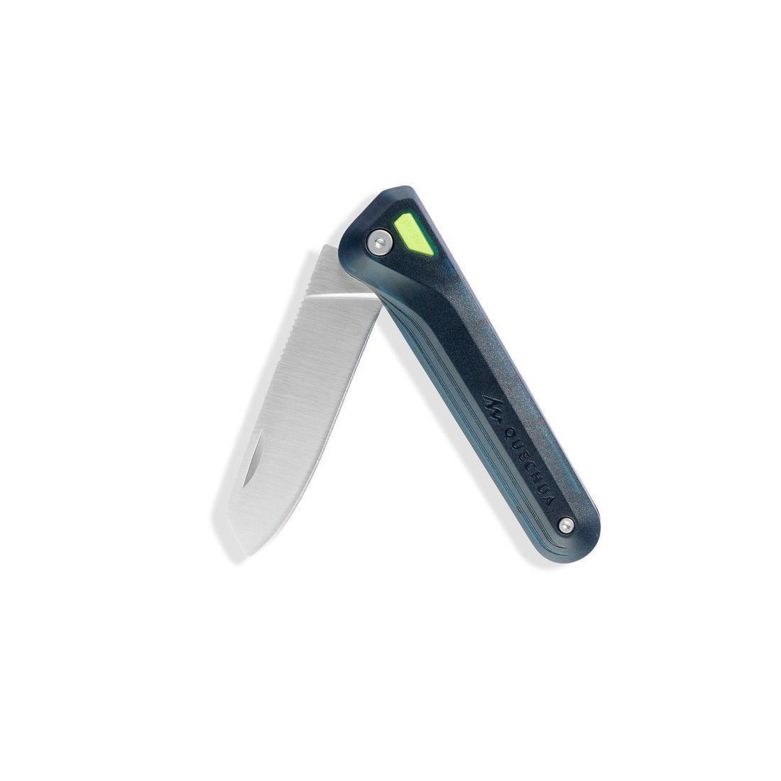 TEAL BLUE Kids' Hiking Knife (Age 7+) MH100 Junior with Blade Lock, No Color, large image number 2