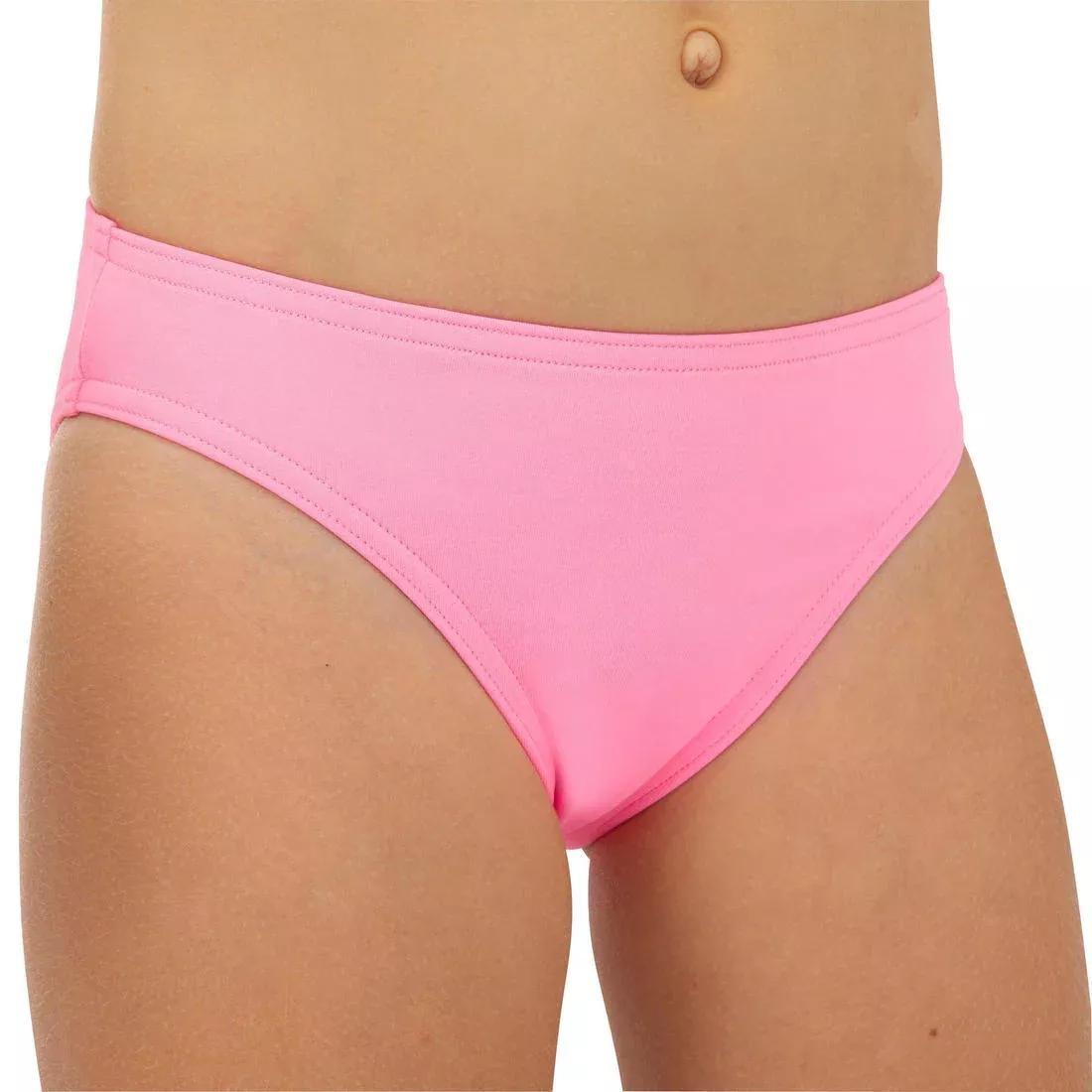 FLUO BUBBLEGUM PINK LITTLE GIRL'S Swimsuit bottoms MADI 100, No Color, large image number 4