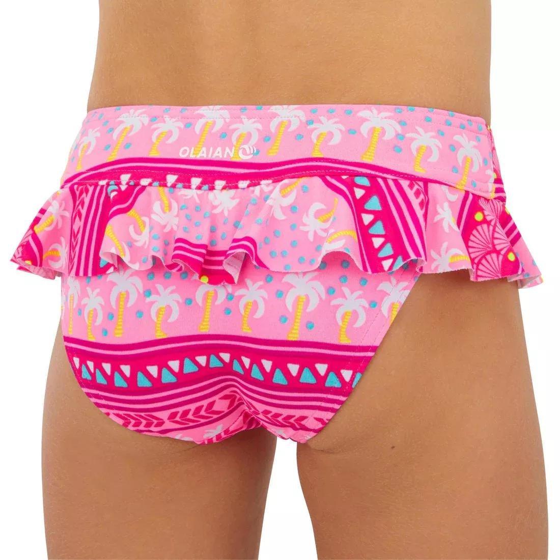 FLUO BUBBLEGUM PINK LITTLE GIRL'S Swimsuit bottoms MADI 100, No Color, large image number 5