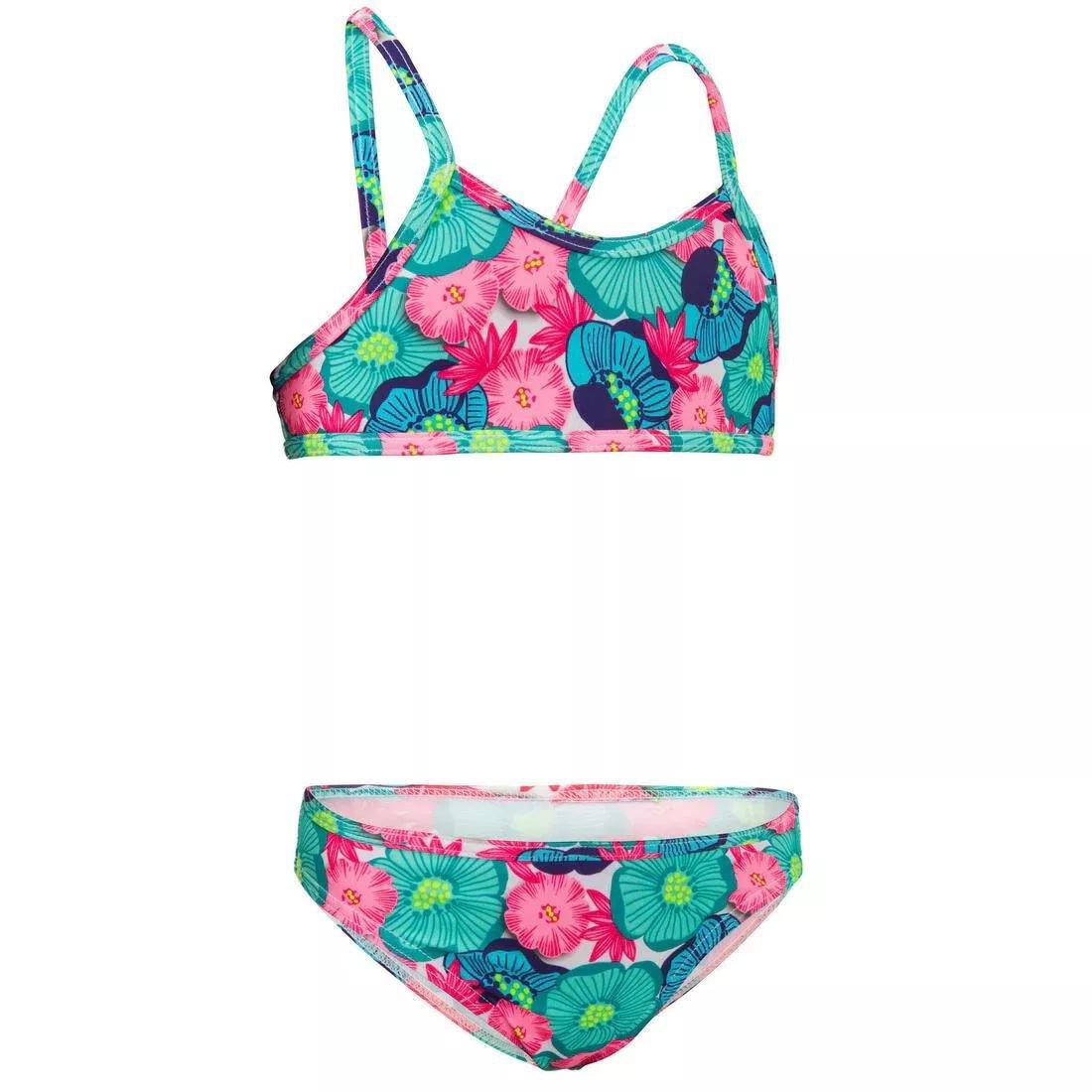 Kids Girls Two-Piece Swimsuit - Boni 100, Pale Green, No Color, medium