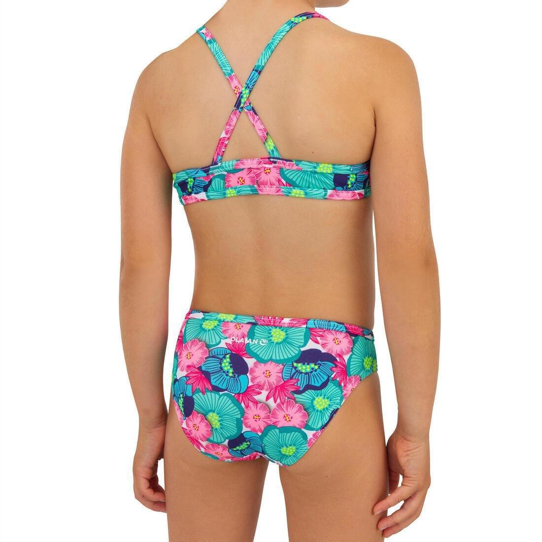 Kids Girls Two-Piece Swimsuit - Boni 100, Pale Green, No Color, large image number 3