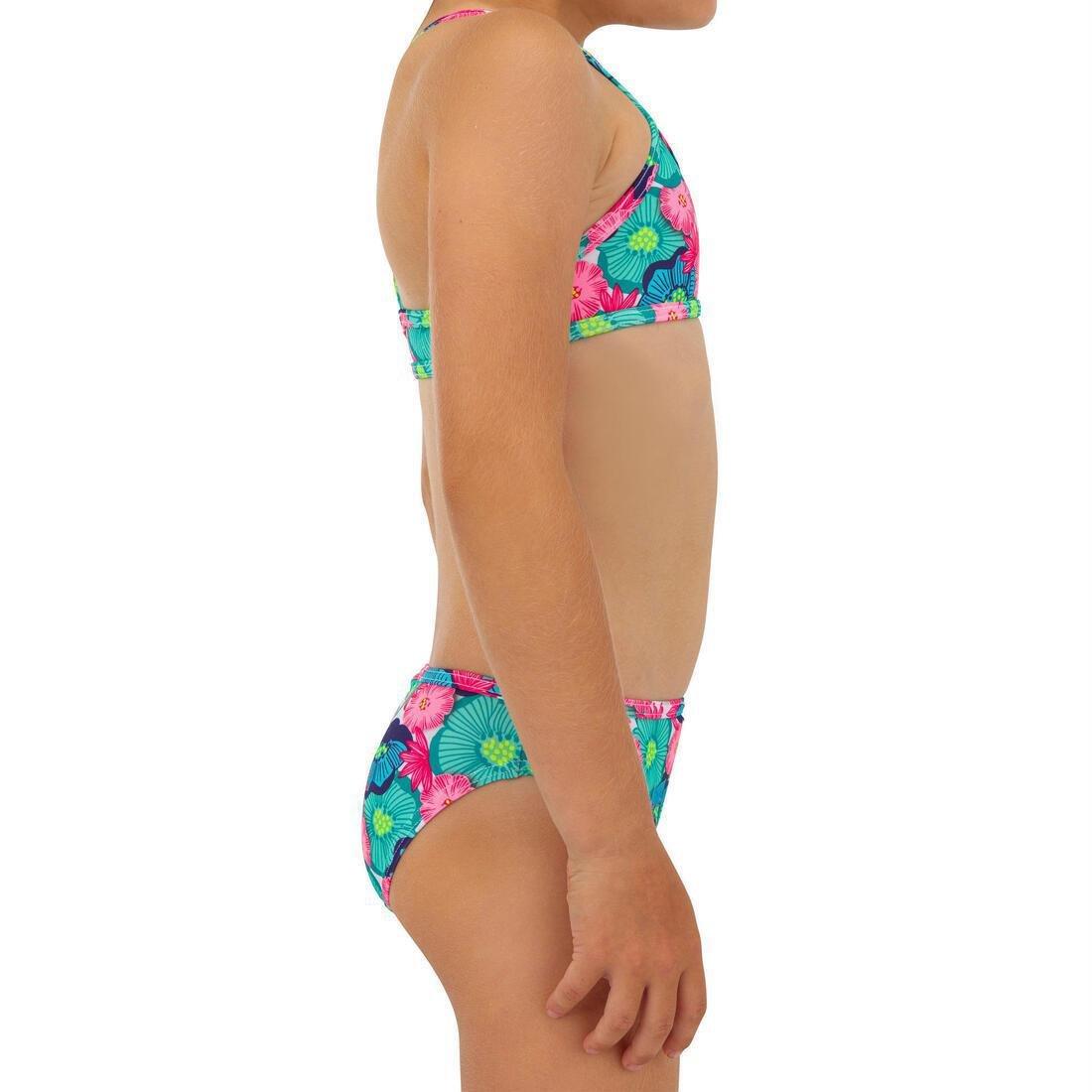 Kids Girls Two-Piece Swimsuit - Boni 100, Pale Green, , large image number 11
