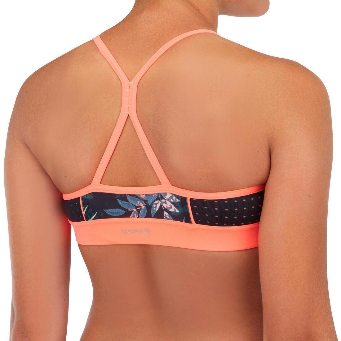 BLACK Girl's surf swimsuit crop top baha 900, , large image number 1