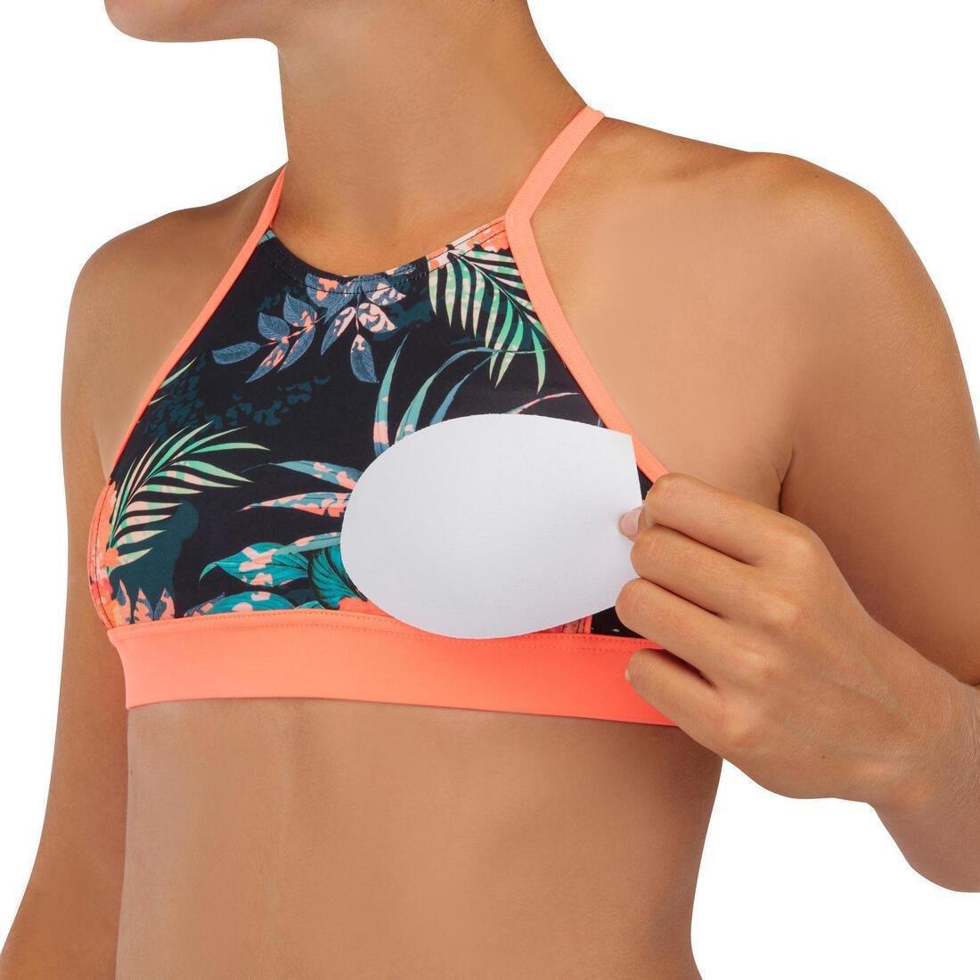 BLACK Girl's surf swimsuit crop top baha 900, , large image number 7