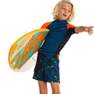 OLAIAN - 500 Kids' Short Sleeve UV Protection Surfing Top T-Shirt, Fluo Blood Orange