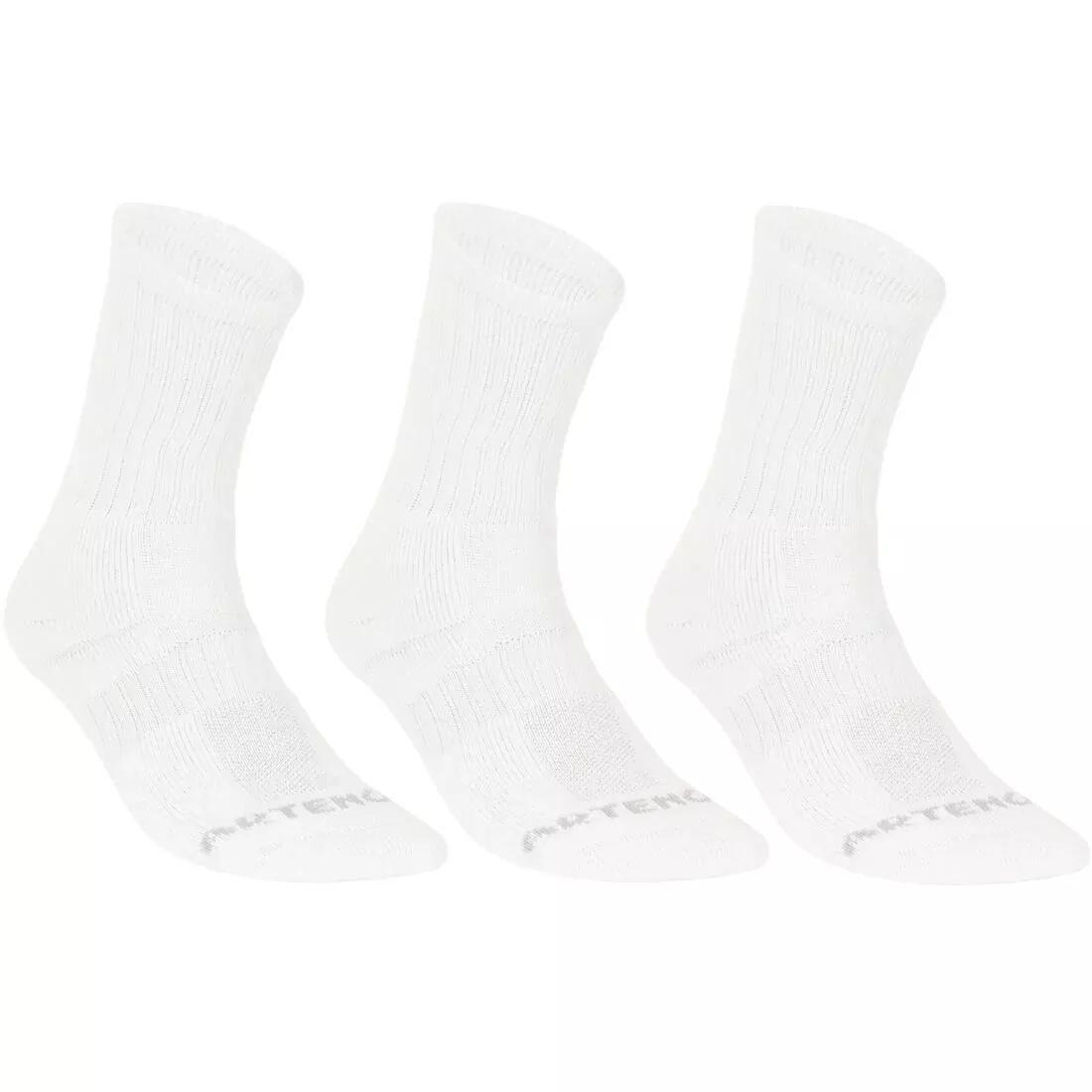 ARTENGO - Rs800 Adult High Sports Socks 3-Pack, Grey