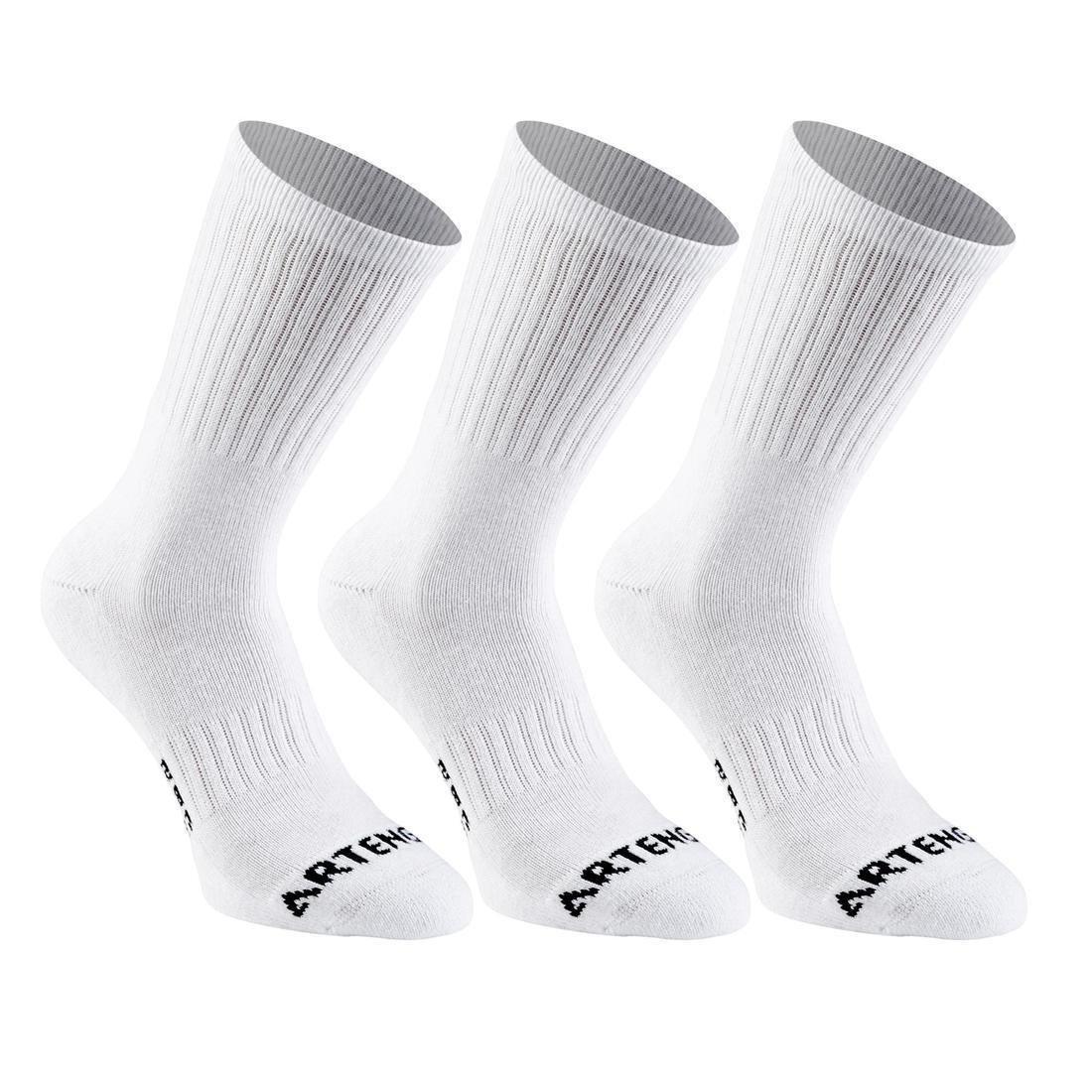 ARTENGO - Rs800 Adult High Sports Socks 3-Pack, Grey