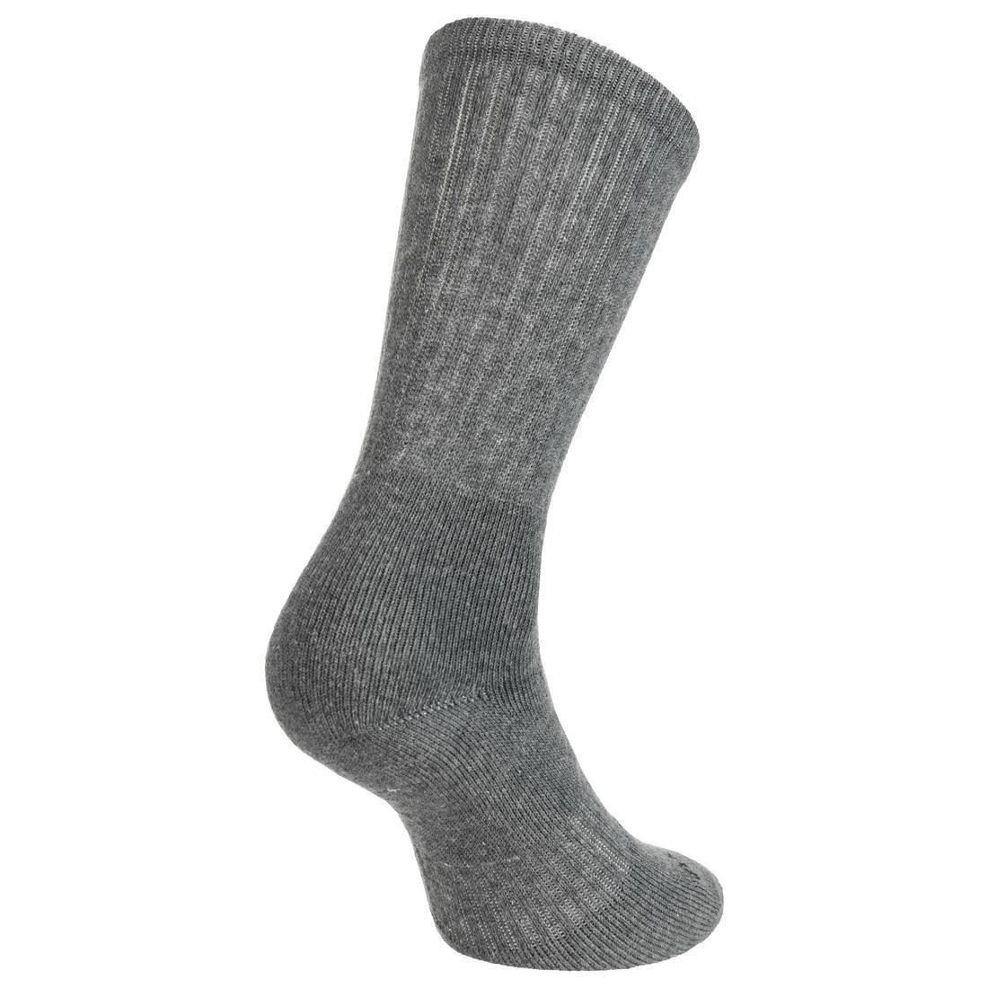 ARTENGO - Rs800 Adult High Sports Socks 3-Pack, Grey