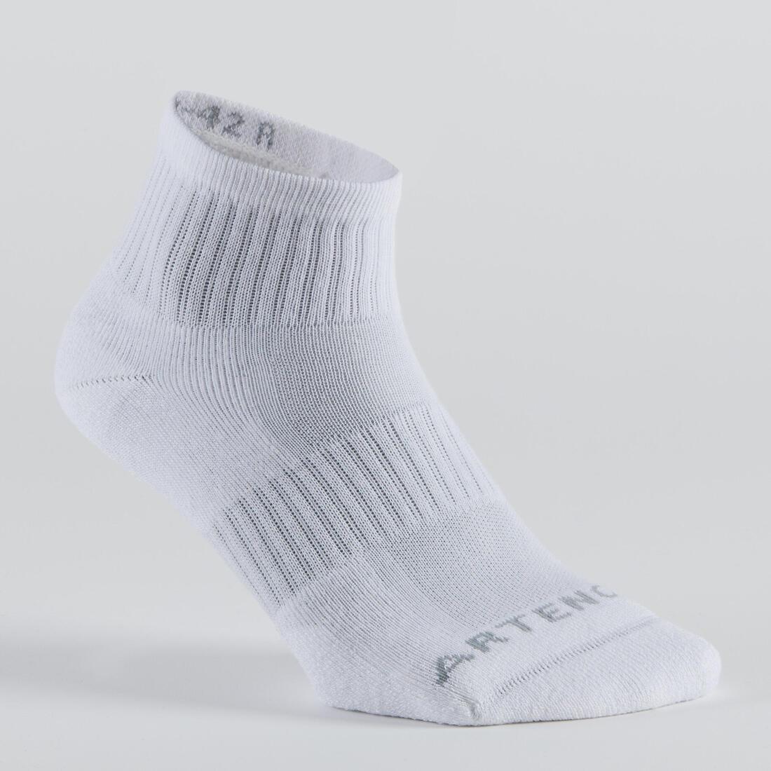 ARTENGO - Rs800 Adult Mid Sports Socks 3-Pack, Grey