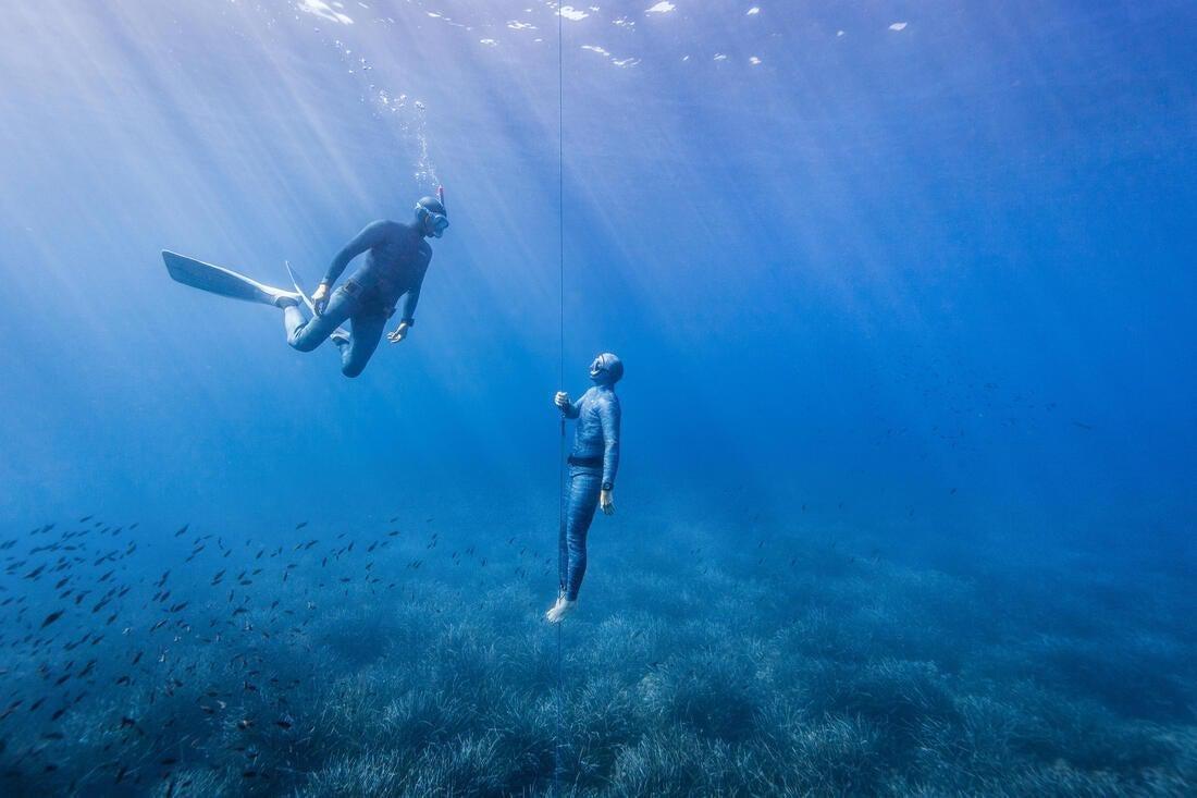 Freediving Snorkel - Flexible Frd 500, Blue, No Color, large image number 6