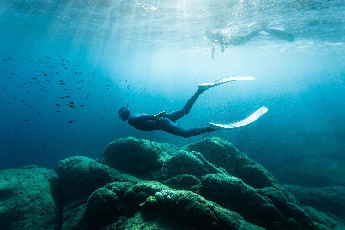 Freediving Snorkel - Flexible Frd 500, Blue, No Color, large image number 8