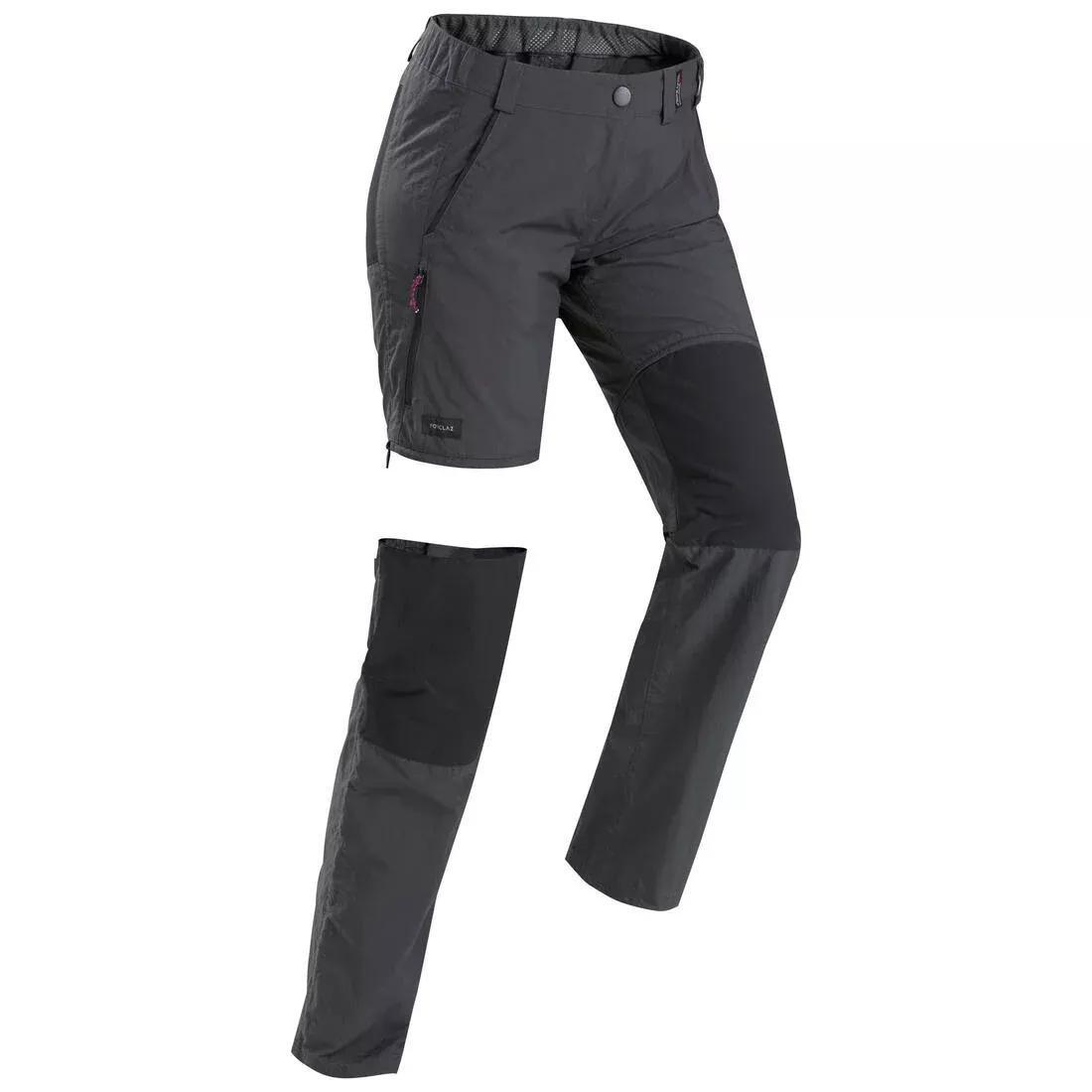 Women's Mountain Trekking Modular Trousers - TREK 100, Carbon Grey, No Color, large image number 0