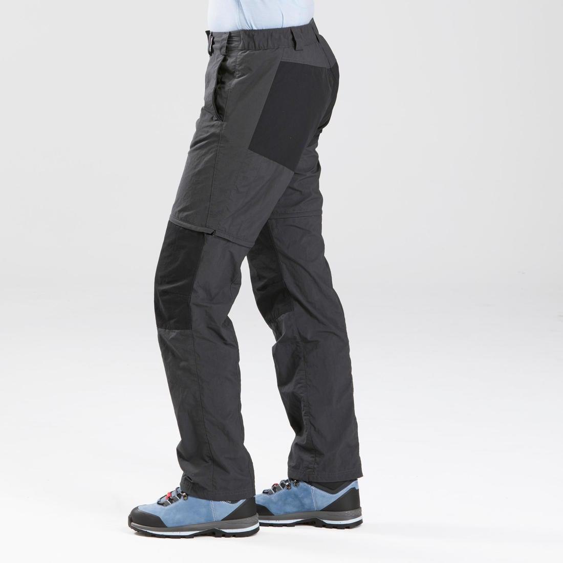 Women Mountain Trekking 2-in-1 Zip-Off Trousers - MT100, Grey, No Color, large image number 5