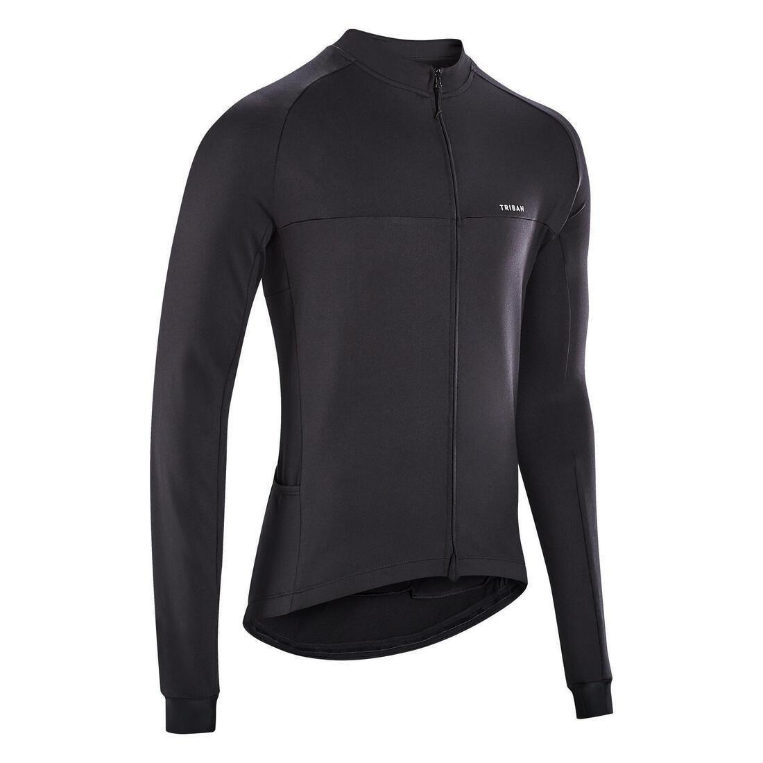 Road CyclingLong-Sleeved Jersey Rc100 , Black, , medium