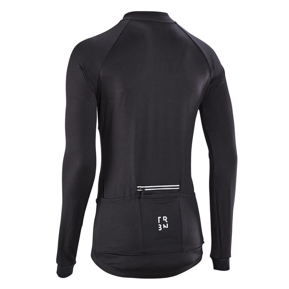 Road CyclingLong-Sleeved Jersey Rc100 , Black, , large image number 2