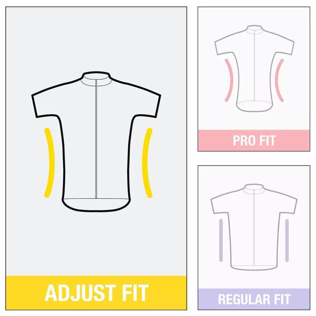 FLUO YELLOW GREEN Hi-Vis EN1150 Warm Cycling Jersey RC 500 - Neon Yellow, No Color, medium