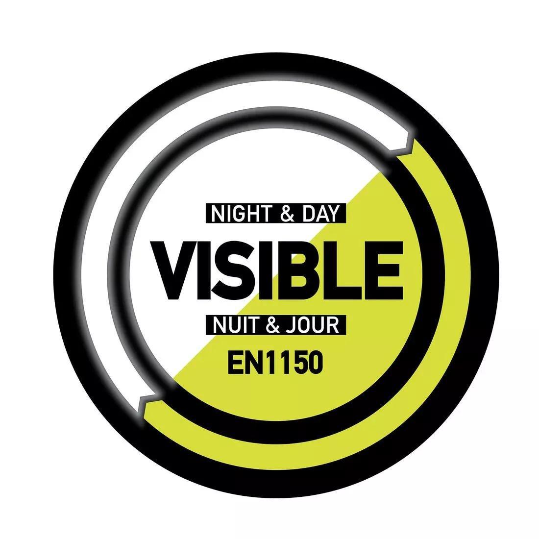 FLUO YELLOW GREEN Hi-Vis EN1150 Warm Cycling Jersey RC 500 - Neon Yellow, No Color, medium